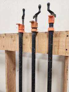 lot 140 image: (3) Woodworking Pipe Clamps