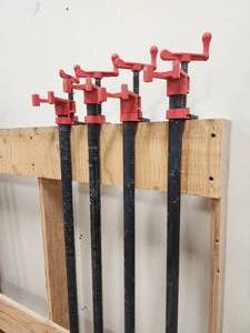 lot 68 image: (4) Nice Bessey Woodworking Pipe Clamps