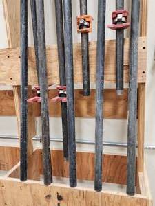 lot 142 image: (4) Woodworking Pipe Clamps