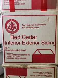 lot 143 image: (6) Boxes of Primered Red Cedar InteriorExterior Siding Shingles
