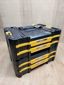 lot 126 image: DeWalt (4) Drawer Hard Plastic Organizer