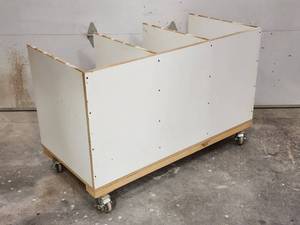 lot 99 image: Woodworking Wooden Rolling Cart