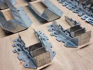 lot 173 image: Large Assortment of Decking Brackets