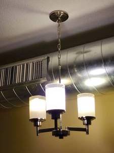 lot 310 image: (3) light Hanging Light Fixture