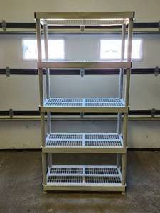 lot 192 image: Hard Plastic Shelving Unit