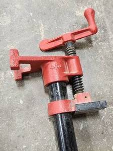 lot 139 image: (3) Woodworking Pipe Clamps