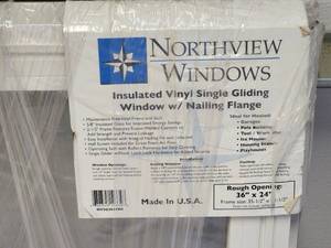 lot 169 image: Northview White Sliding Window- NEW