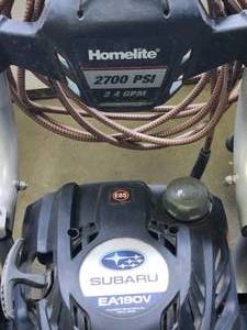 lot 20 image: Subaru EA190V Gas 2700 PSI Power Washer