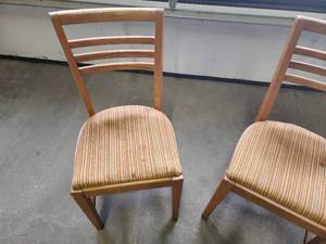 lot 218 image: (2) Wooden Vintage Chairs