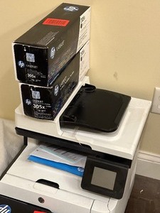 lot 223 image: HP Laser Jet Pro Color Printer with Ink Cartridges