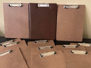 lot 228 image: (11) Cardboard Letter Size Clipboards and Portfolio Holder