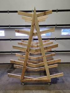 lot 272 image: Rolling Woodworking Shop Wood Stock Storage Rack