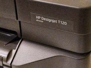 lot 321 image: HP DesignJet T120 Wide Format Color Printer