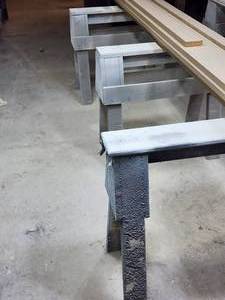 lot 328 image: (4) Wooden Sawhorses