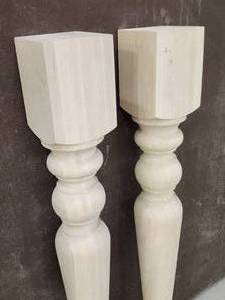 lot 386 image: (2) Wooden Staircase Spindles