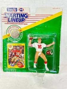 lot 3 image: Vintage 1991 Joe Montana Starting Lineup Figure
