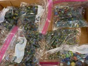 lot 25 image: 7 Bags of Vintage Marbles