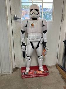 lot 60 image: Star Wars Storm Trooper 1st Order Battle Buddy (4 FEET TALL)