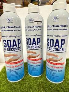 lot 63 image: Lot of 3 New Soap in Seconds (750 hand washings)