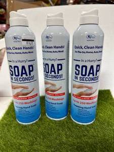 lot 64 image: Lot of 3 New Soap in Seconds (750 hand washings)