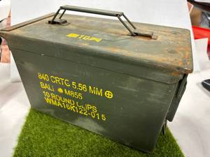lot 66 image: Genuine Military .50 cal  5.56 Ammo Can