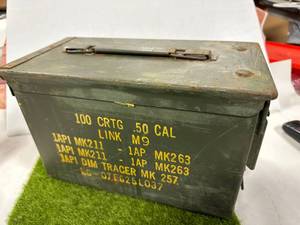 lot 68 image: Genuine Military .50 cal  5.56 Ammo Can