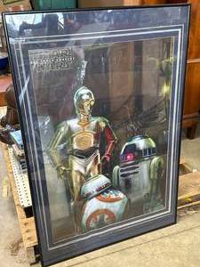 lot 74 image: Star Wars The Force Awakens Metal Framed Art 24x36