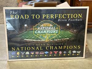 lot 77 image: The Road to Perfection NDSU National Champions 25x37 Inch