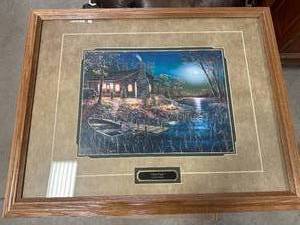 lot 79 image: Jim Hansel After Dark Framed Art 23x29
