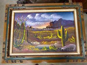 lot 80 image: Original Painting from Pletan 23x31 Inch