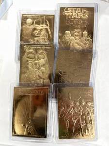 lot 86 image: 23kt Gold Star Wars Cards