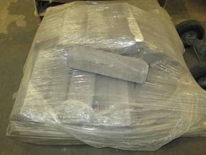 Pallet of landscaping blocks ...