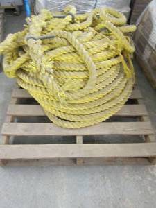 Pallet of big yellow rope ...