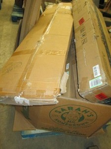 Pallet of clothes racks and more ...