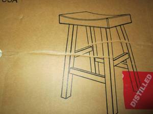 Espresso 24 inch saddle stool...