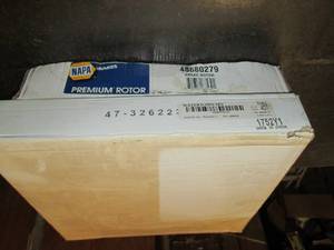 2 Napa premium brake rotors ...