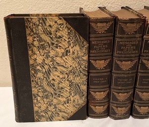 lot 89 image: 11 Volume Vintage Book Set Messages and Papers of the Presidents by James Richardson