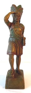 lot 6 image: Vintage  Cigar Store Indian Statue - Vintage Austin Product Native American Statue