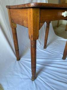 lot 144 image: Vintage Wooden Single Drawer Table