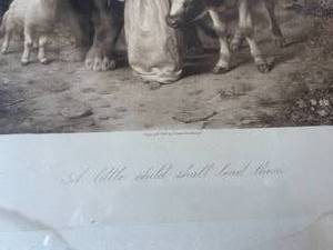 lot 150 image: A Little Child Shall Lead Them framed Print By William Strutt Pinx