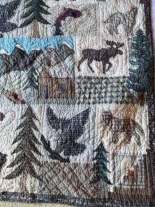 lot 189 image: Pradeep Kumar All Natural Quilt Throw Blanket with Outdoor Theme