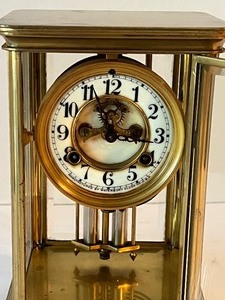 lot 18 image: Vintage Waterbury Case Clock