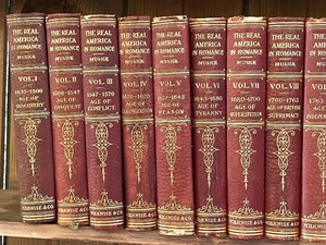 lot 62 image: 14 Volume Vintage Book Set The Real America in Romance - Musick