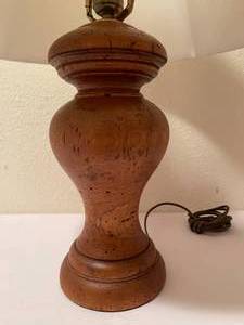 lot 190 image: Wooden Table Lamp