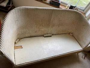 lot 229 image: Vintage Wicker Love Seat