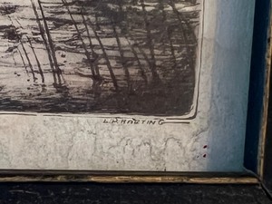 lot 163 image: Small Vintage Etching