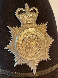lot 92 image: Birmingham City Police Vintage Rose Top Helmet