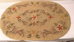 lot 257 image: Vintage Wool Throw Rug