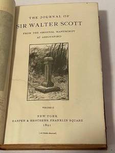 lot 258 image: The Journal of Sir Walter Scott 2 Two Volume Book Collection