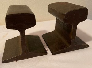 lot 278 image: Vintage Rail Road Track Section Bookends